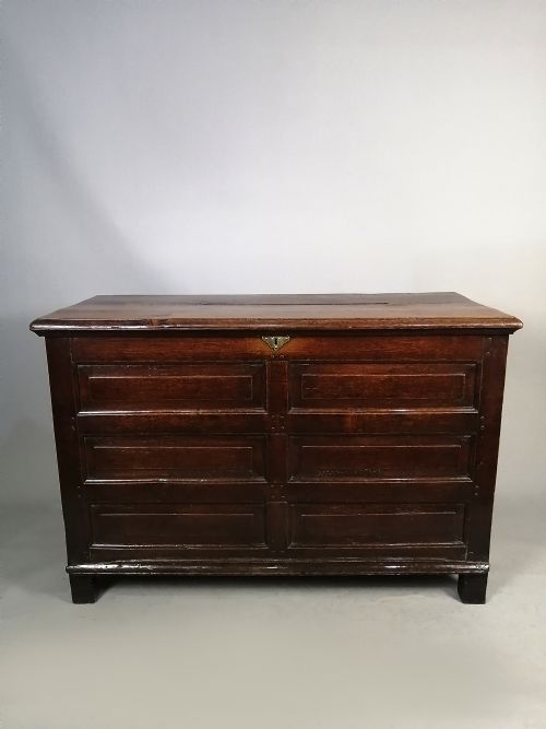Superb Patina and Provenance Welsh Oak Coffer C.1680