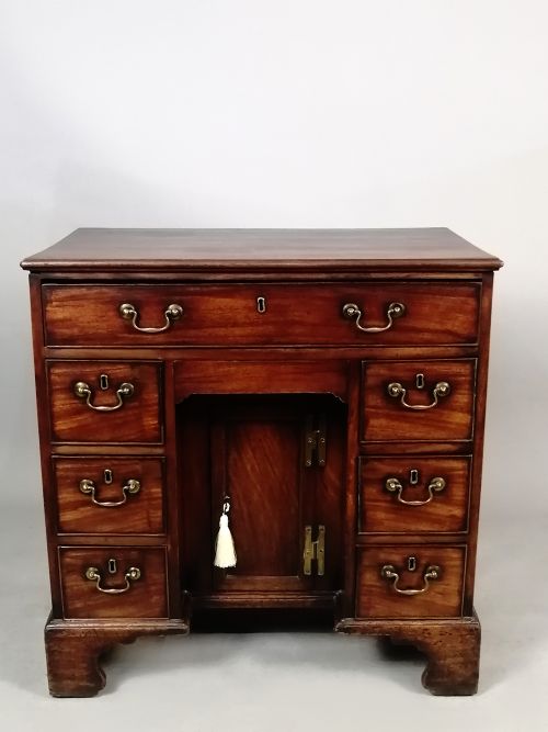 Excellent George II Mahogany Kneehole Desk with Original Brasses C. 1750