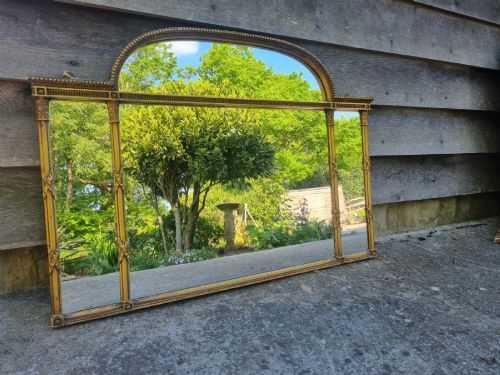 Large and Good Regency Giltwood Overmantle Mirror C. 1830