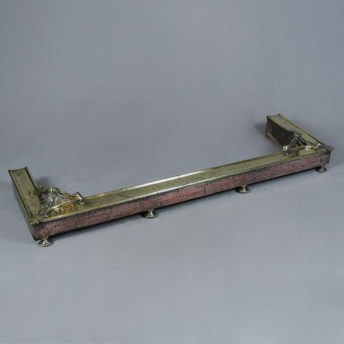 Art Nouveau Copper and Brass Fire Fender C. 1890