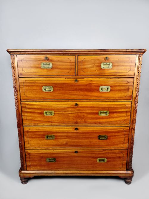 Beautiful 19th Century Teak and Camphor Campaign Chest c. 1890