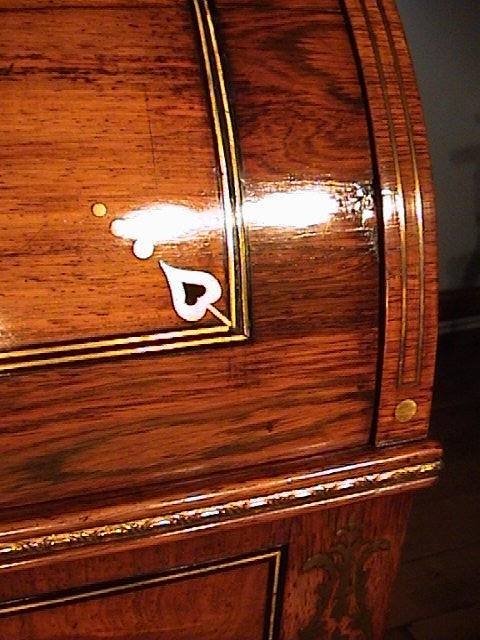 fig 3. The Desk of A Countess - Finest Quality Regency Roll Top Desk c. 1822