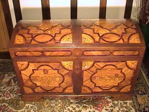 Marquetry Inlaid Coffer Exceptional Quality  C. 1720