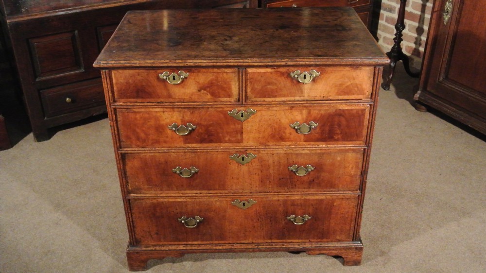 Completely Original George II Walnut Diminuitive Chest of Drawers