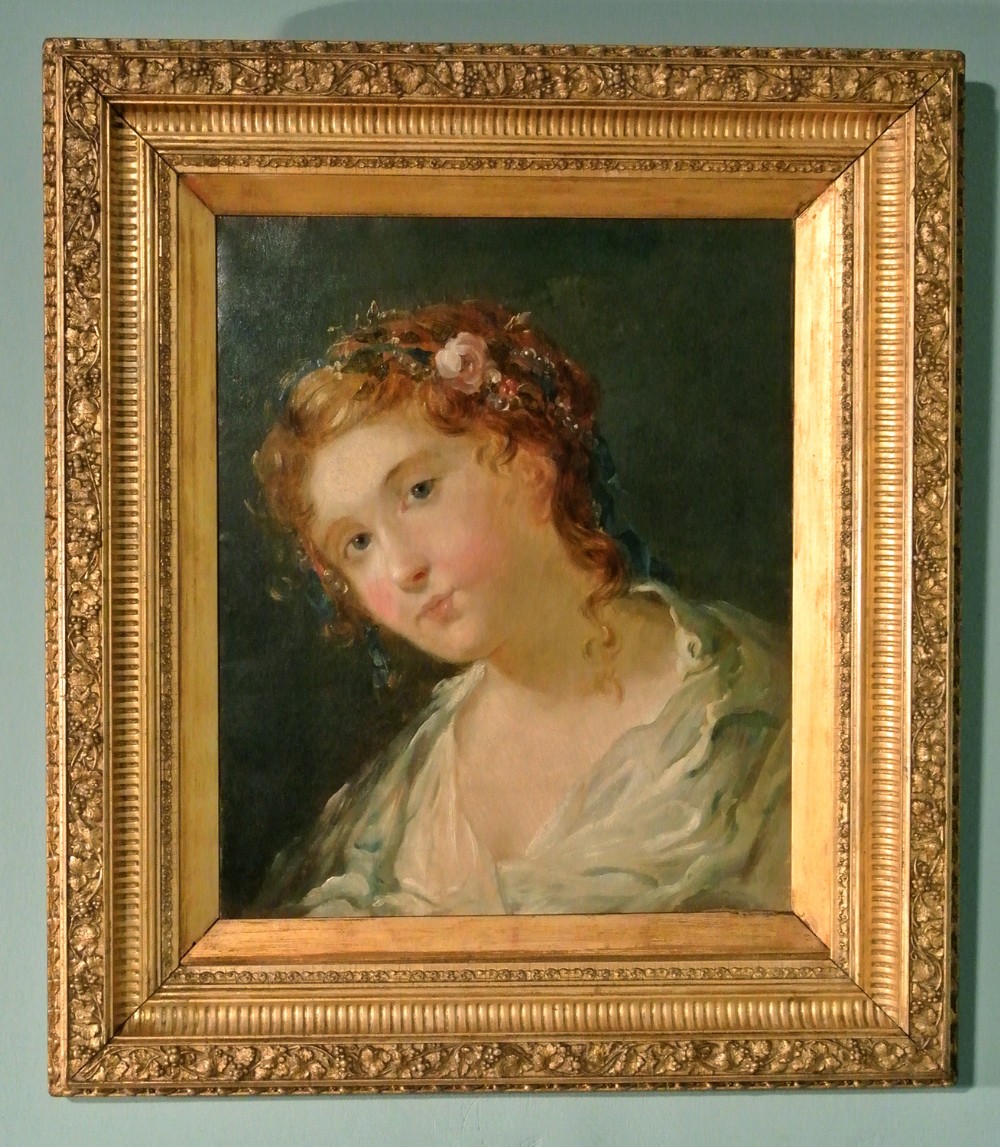 18th Century Oil on Canvas 'Forest Nymph with Mistletoe Garland' after Angelica Kauffman