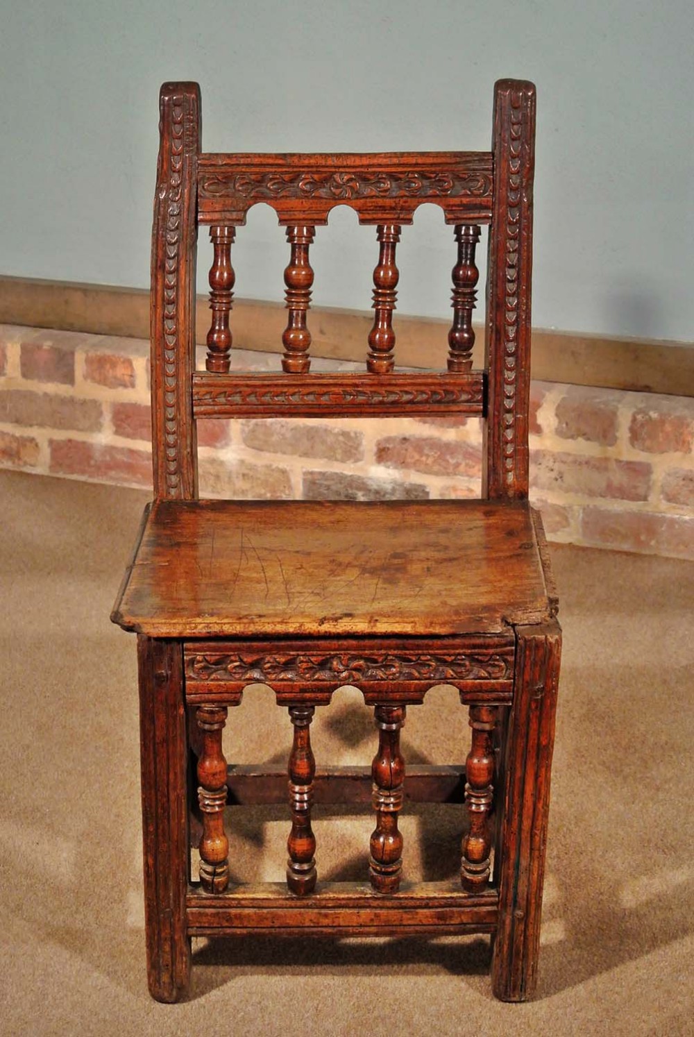 Early 17th Century Walnut Child's Chair c. 1620