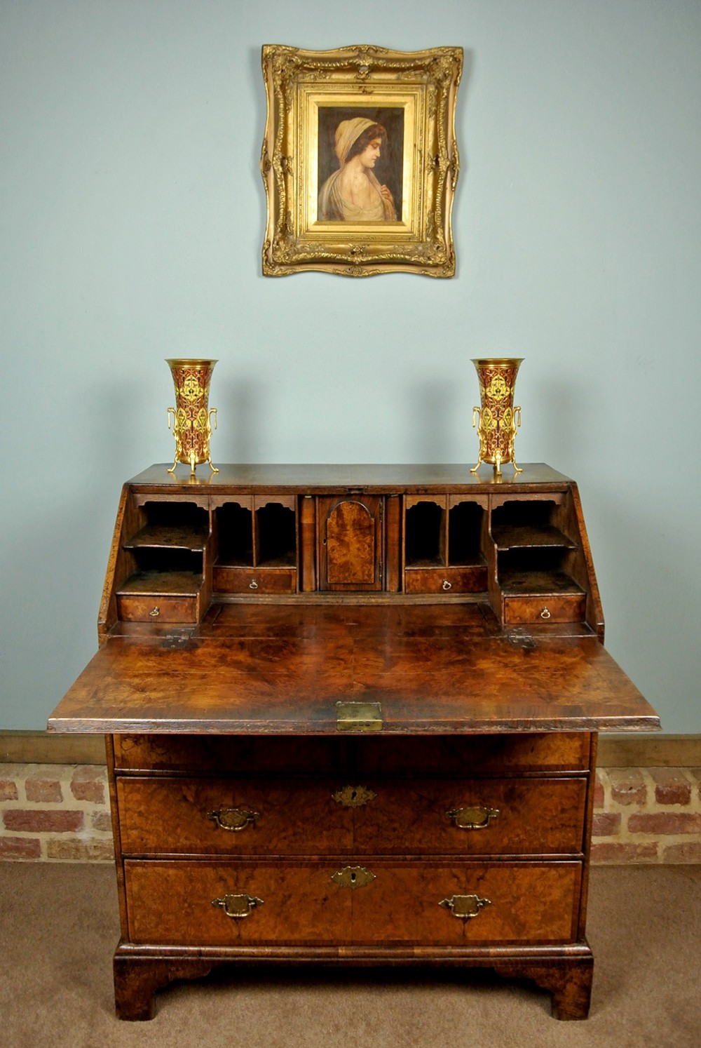 Small and Beautiful George II Walnut Bureau c. 1740
