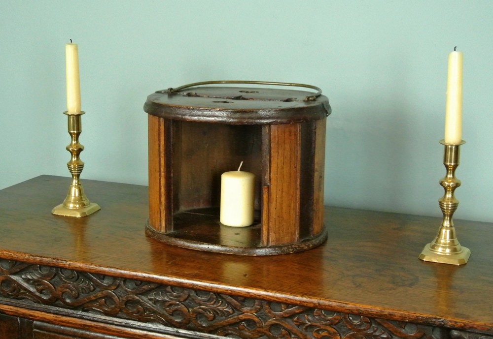 18th Century Oak and Elm Carriage Warmer c. 1800