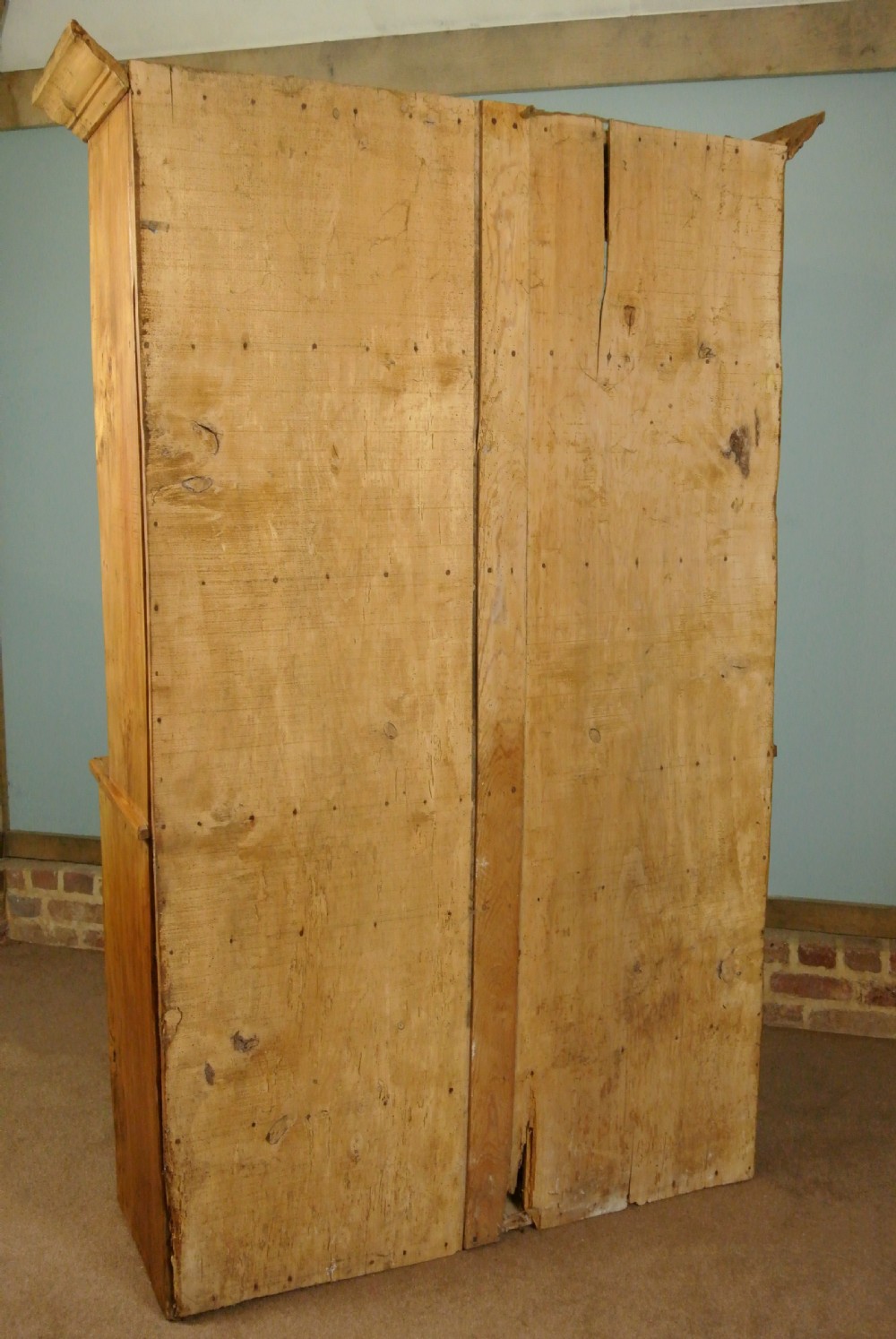 Early 19th Century Solid Pine and Glazed Dresser c.1820 View III