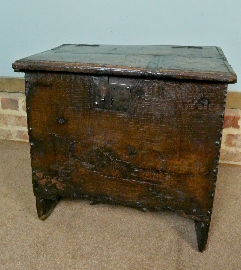 Small and Wonderful James I Boarded Chest Coffer c.1620 