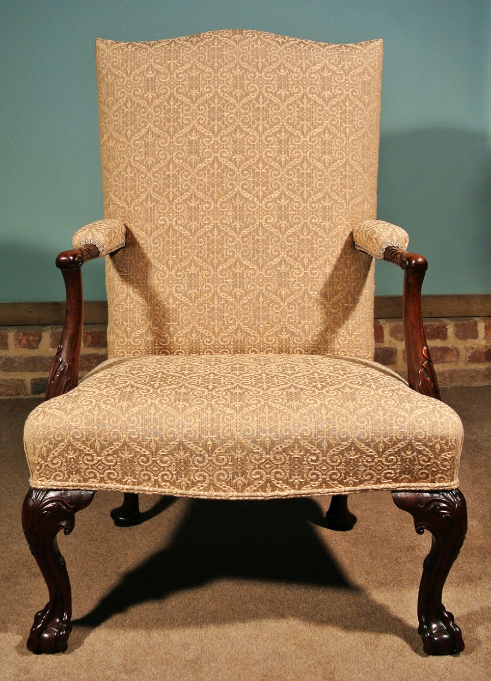 Finest George II Mahogany Gentlemans Chair