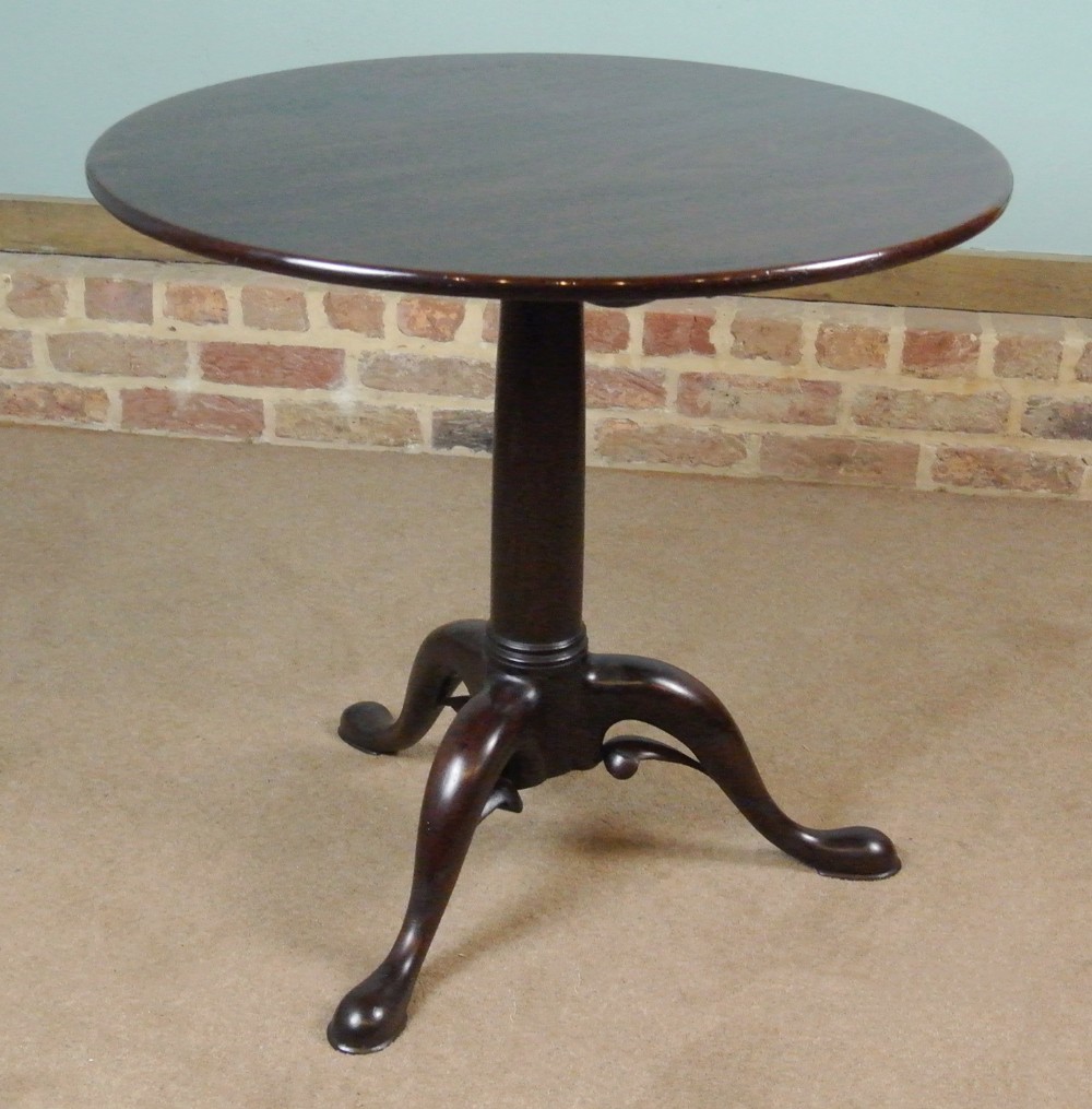Georgian Mahogany Tilt Top Wine Table c. 1750