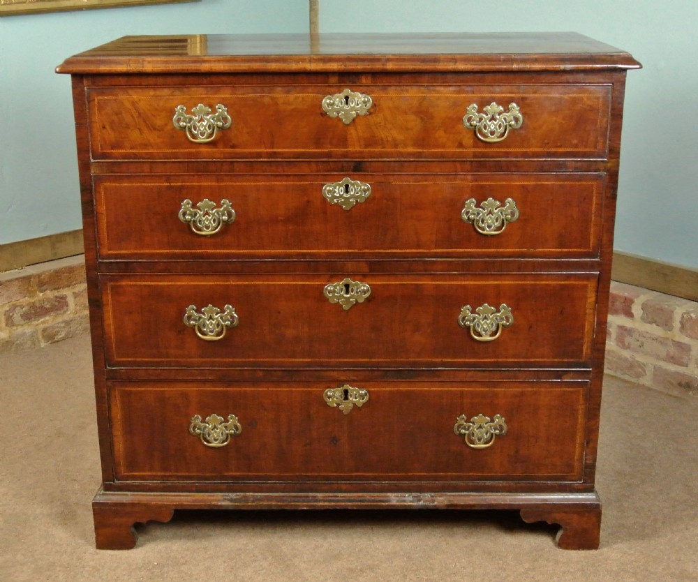 Good Small Georgian Walnut Chest of Drawers of Excellent Colour  View III