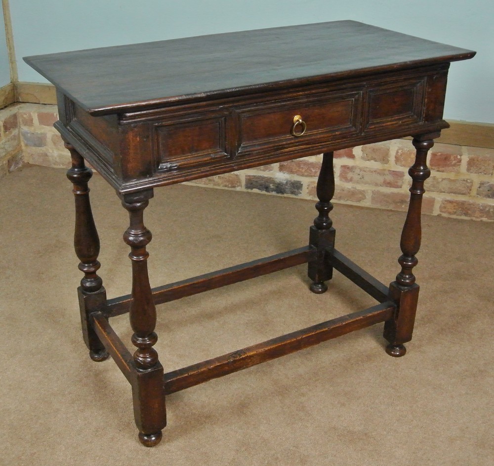 17th Century Fruitwood and Walnut Side Table c. 1680