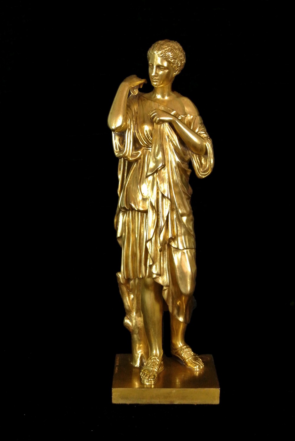 Barbedienne Collas Foundary French Gilt Bronze of Diana of Gabii c. 1860