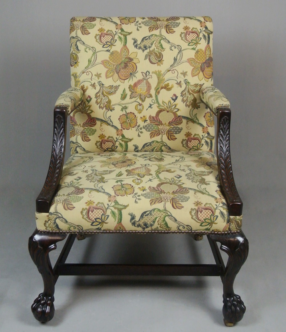 George II Cuban Mahogany Gainsborough Chair c. 1740