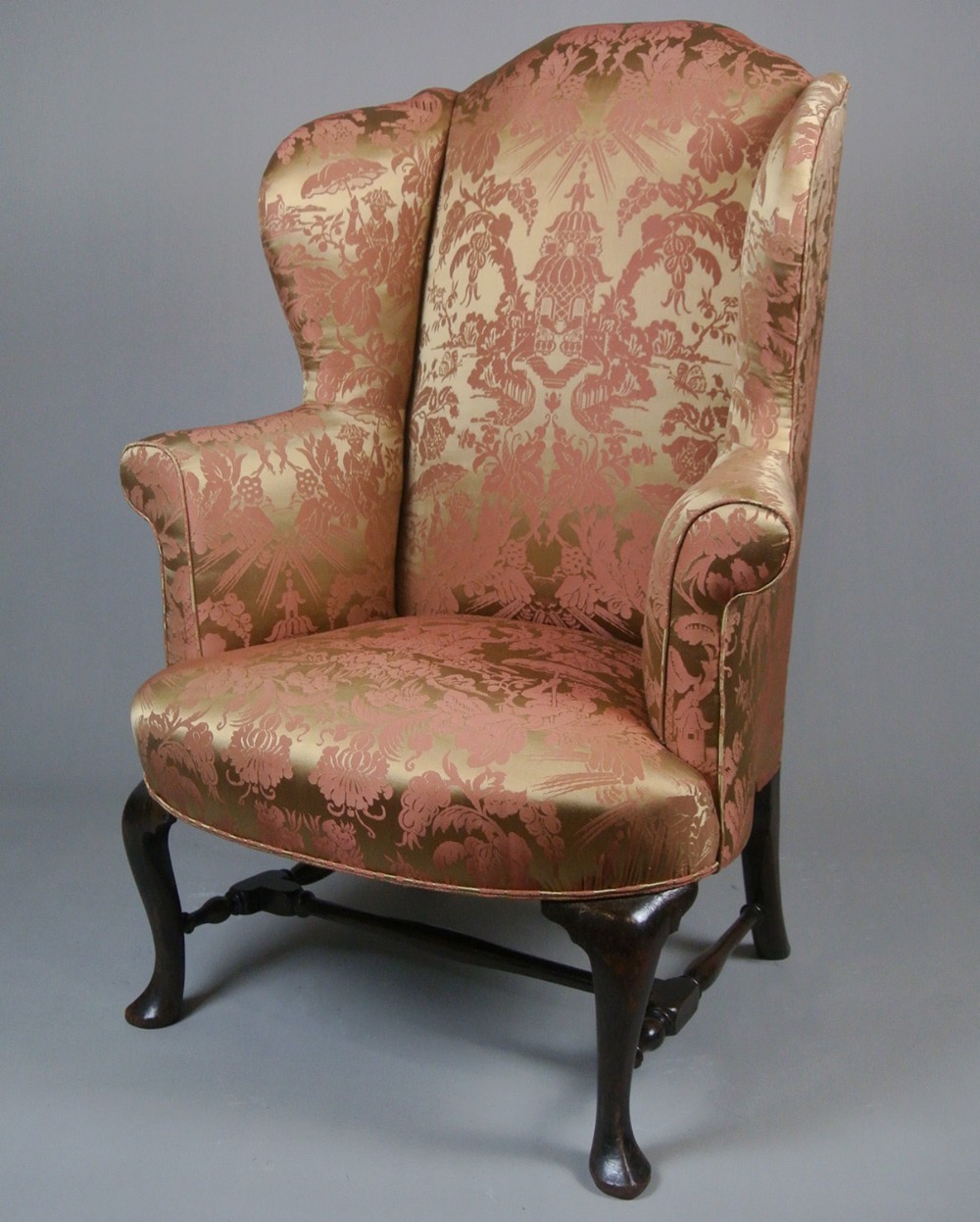 Exemplary George I Mahogany Wingback Armchair c. 1715