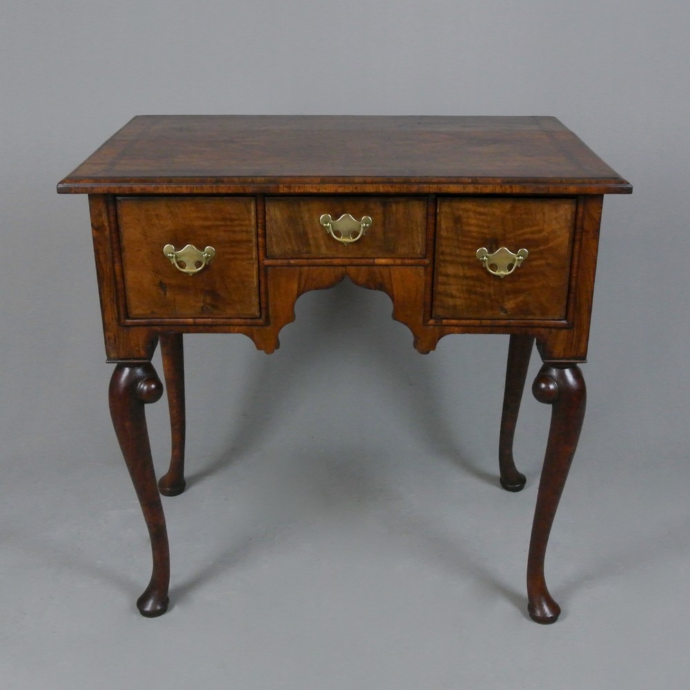 Original and Very Fine George II Walnut Lowboy with Original Brasses c. 1740