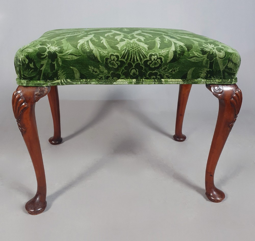 Late 19th Century Queen Anne Design Walnut Stool  View II