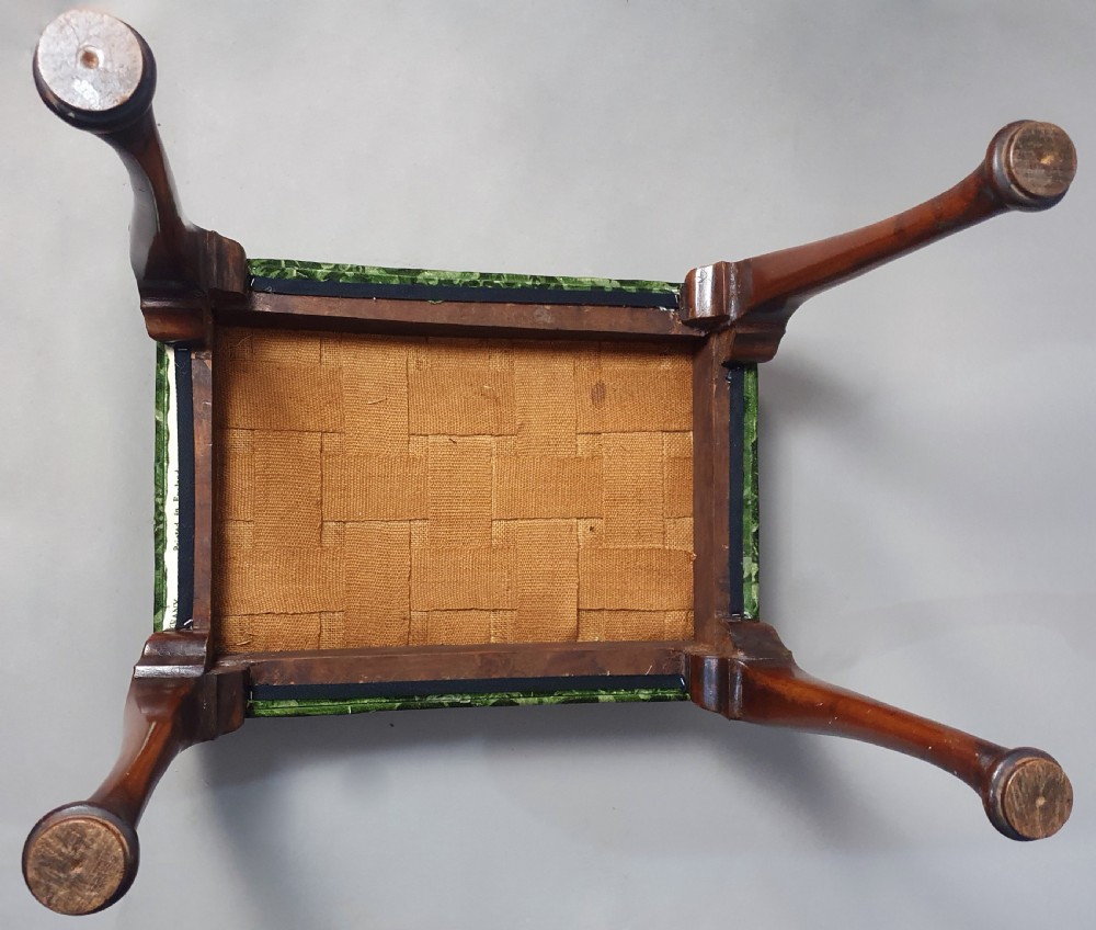 Late 19th Century Queen Anne Design Walnut Stool  View IV