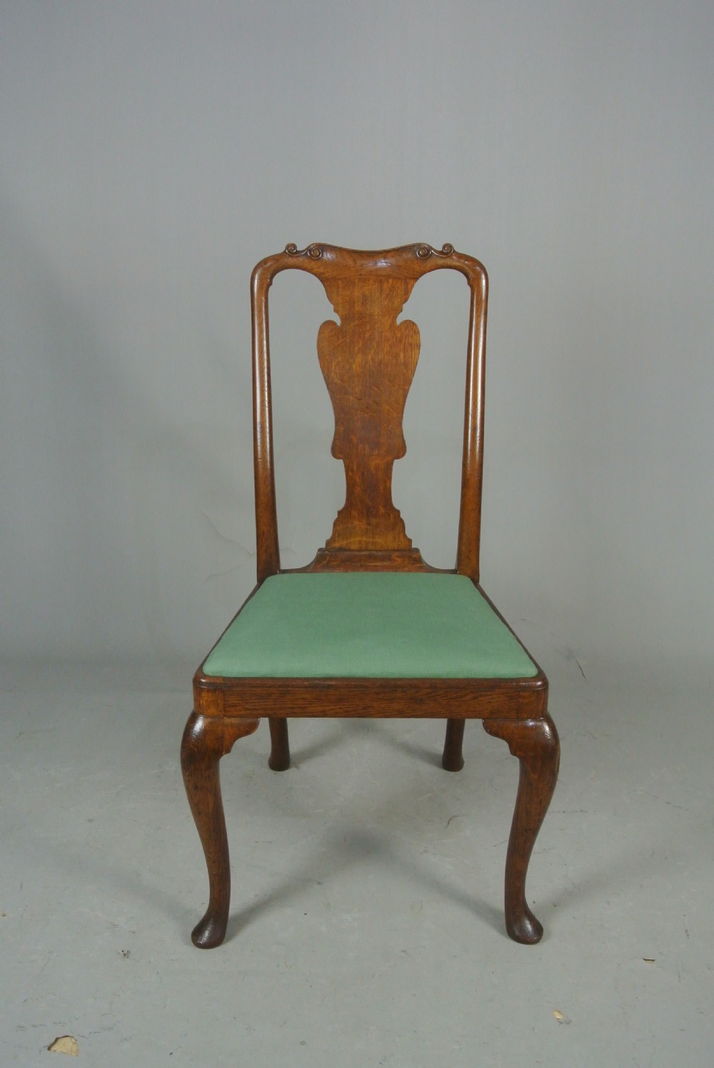 Excellent Set of Eight George I Design Oak Dining Chairs c. 1900 View IV