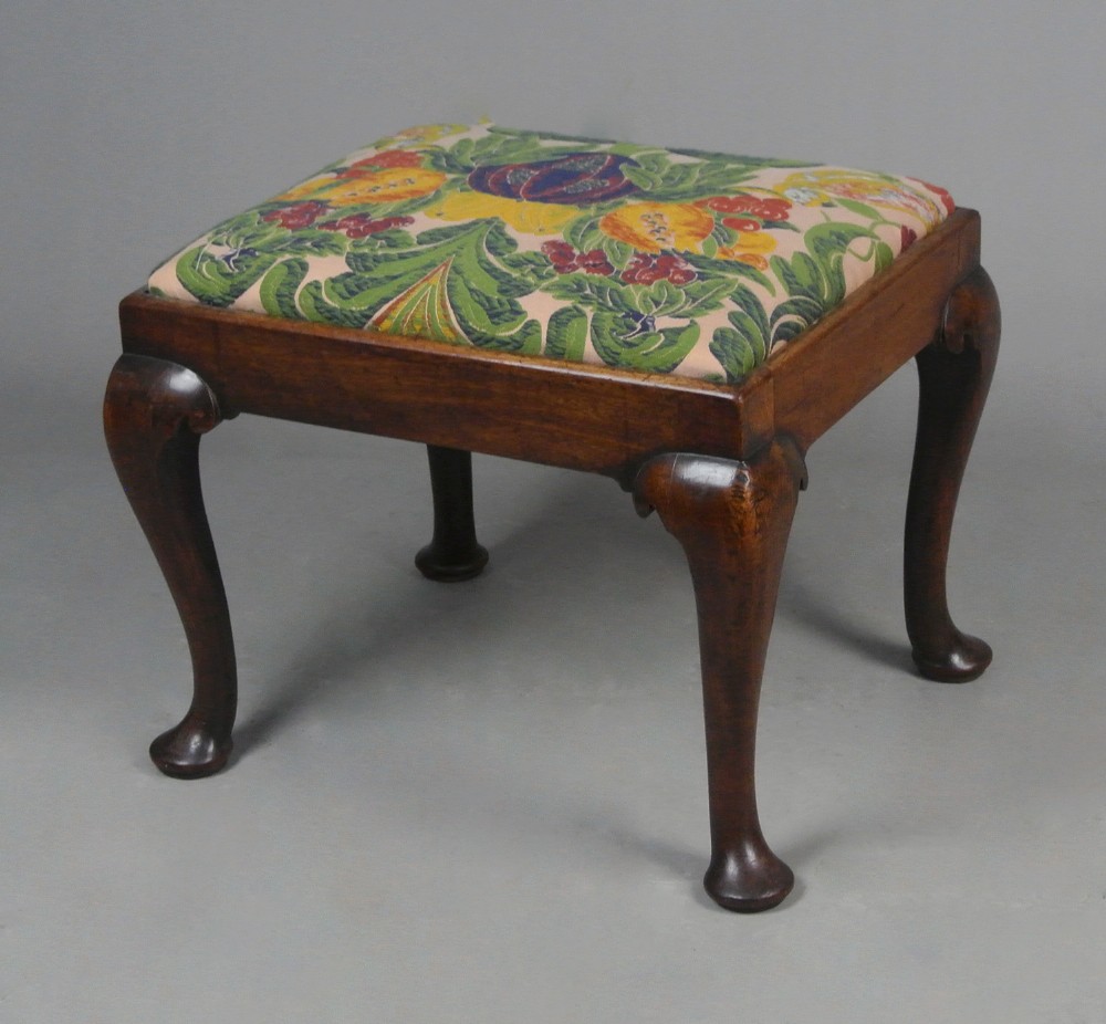 Very Good George II Walnut Stool c.1740