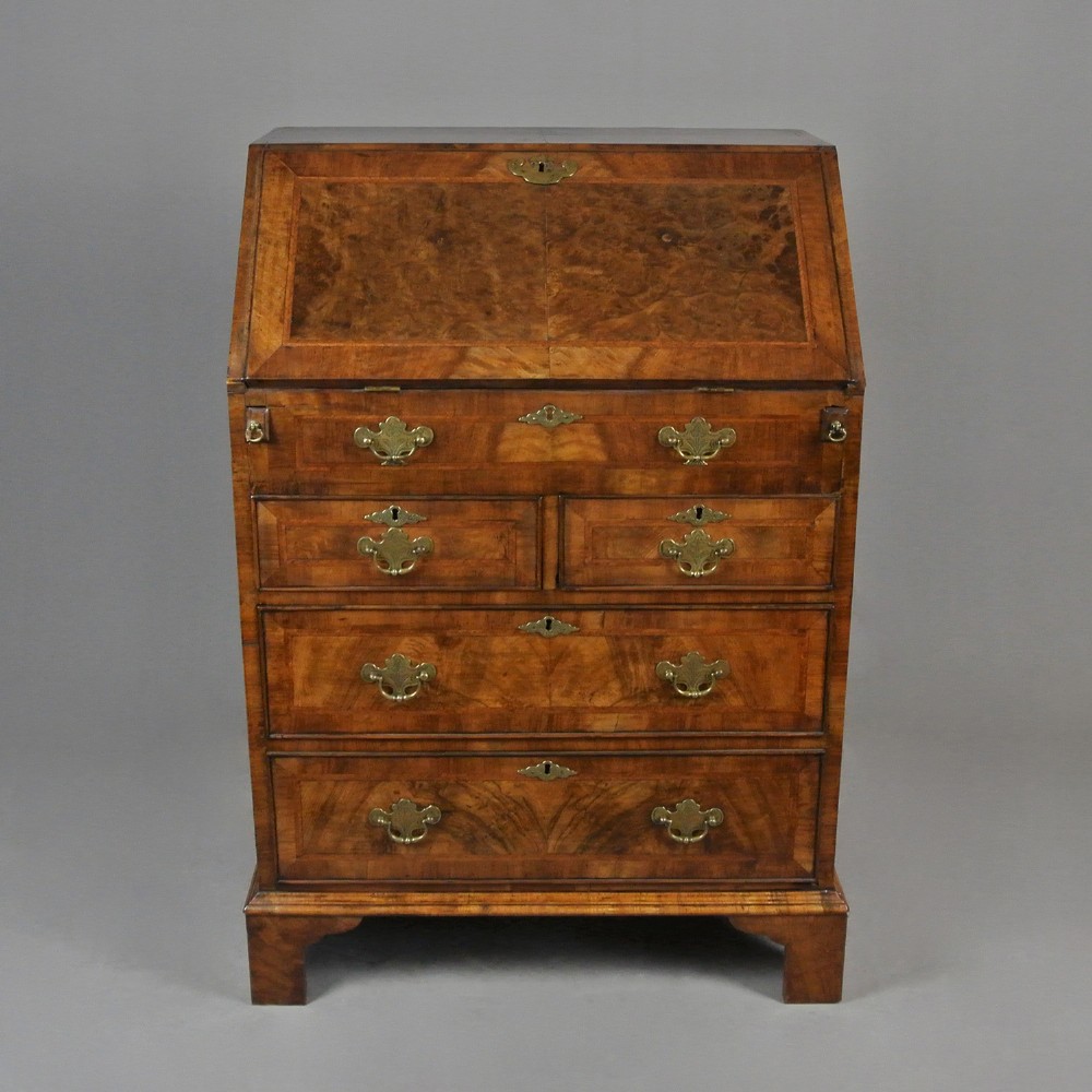 Petite and Beautiful George II Walnut Bureau c. 1750