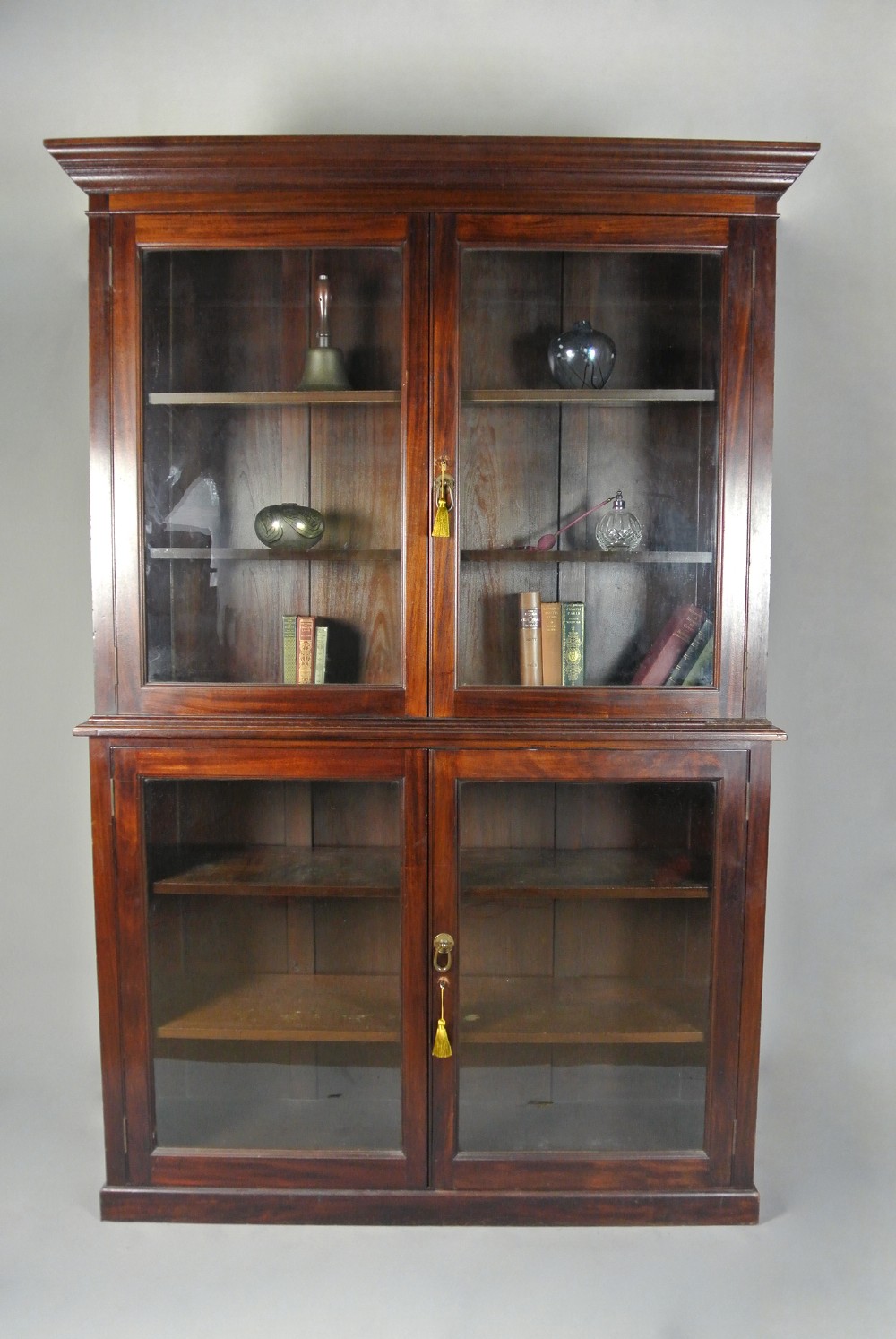 Late Victorian Mahogany Display Case and Bookcase c. 1900