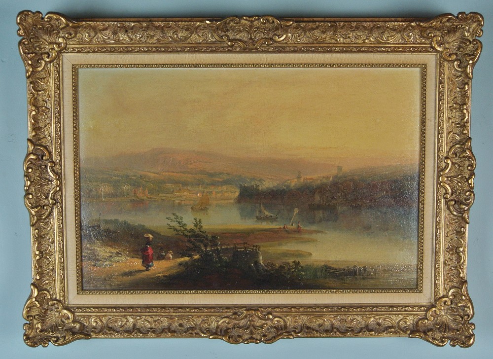 Fine 19th Century English School Original Oil on Canvas by William Pitt - 1856
