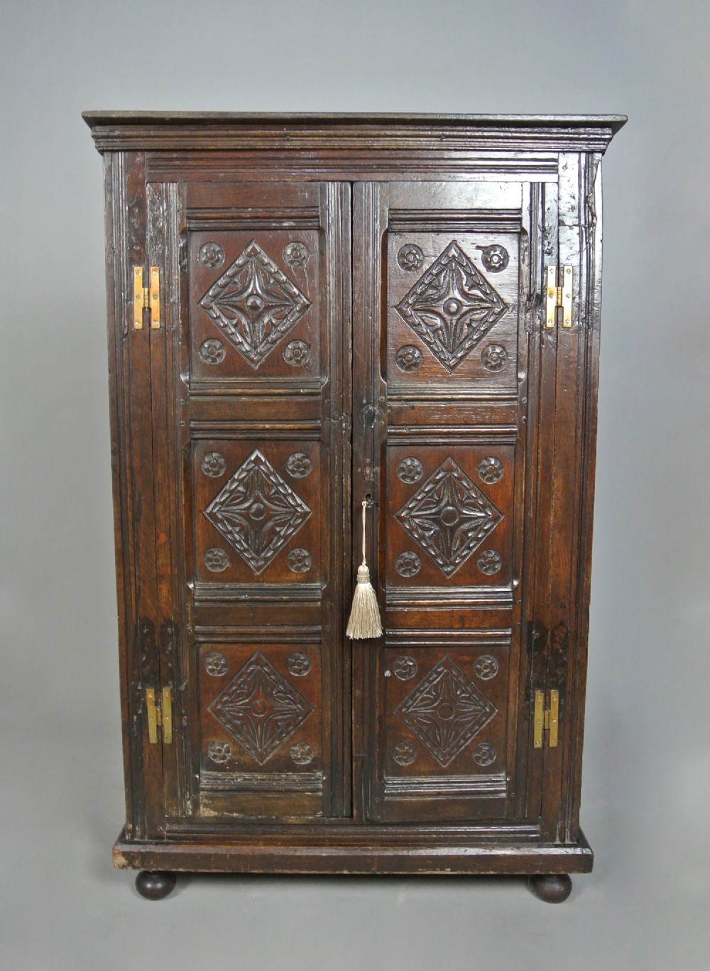 Small and Beautiful 17th Century Oak Livery Cupboard c. 1680