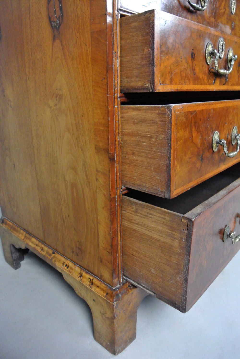George II Walnut Bureau of Small Proportions c. 1740 View VI