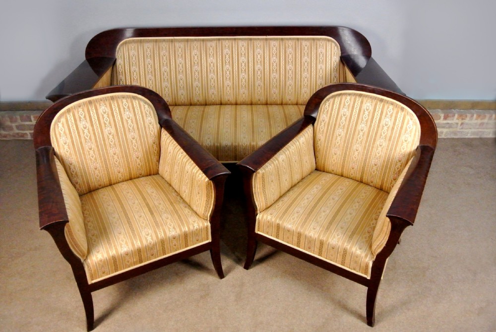 Beautiful and Original Pair of Biedermeier Armchairs c. 1830 View II