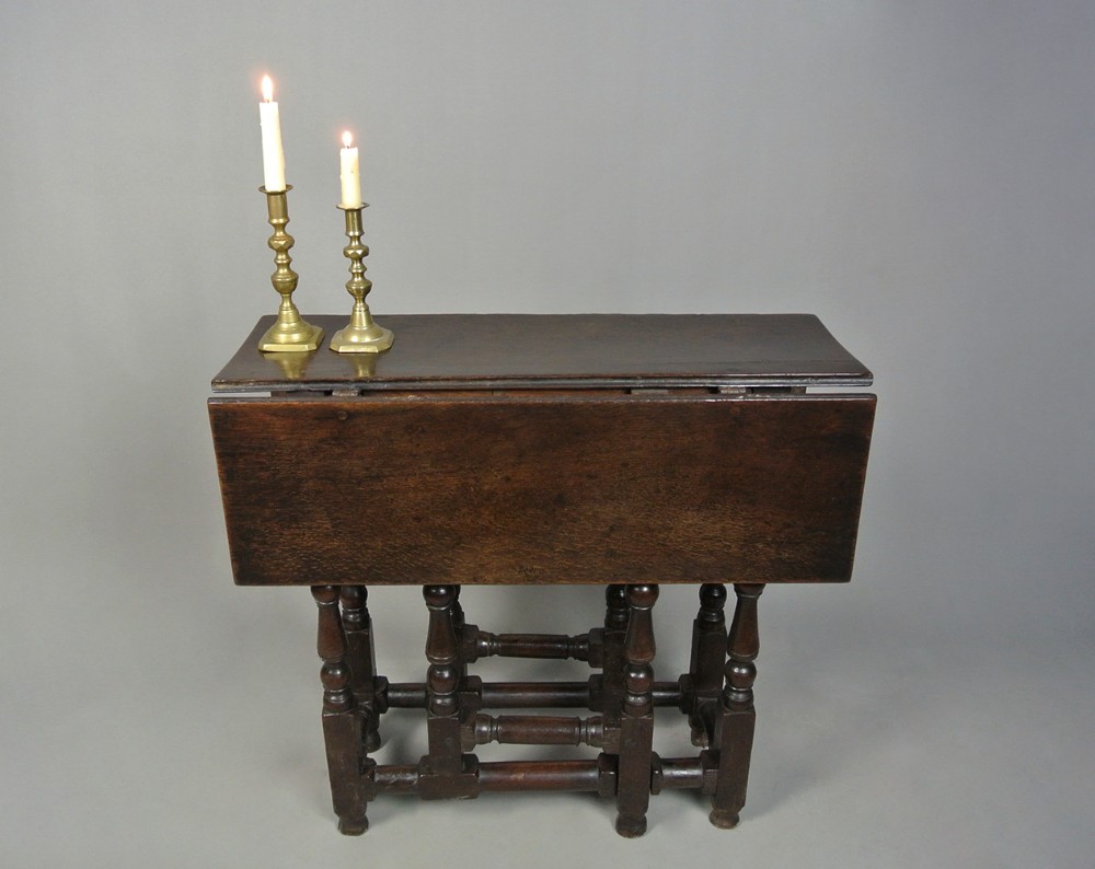 Original Queen Anne Oak Small Supper Table with Provenance c. 1700