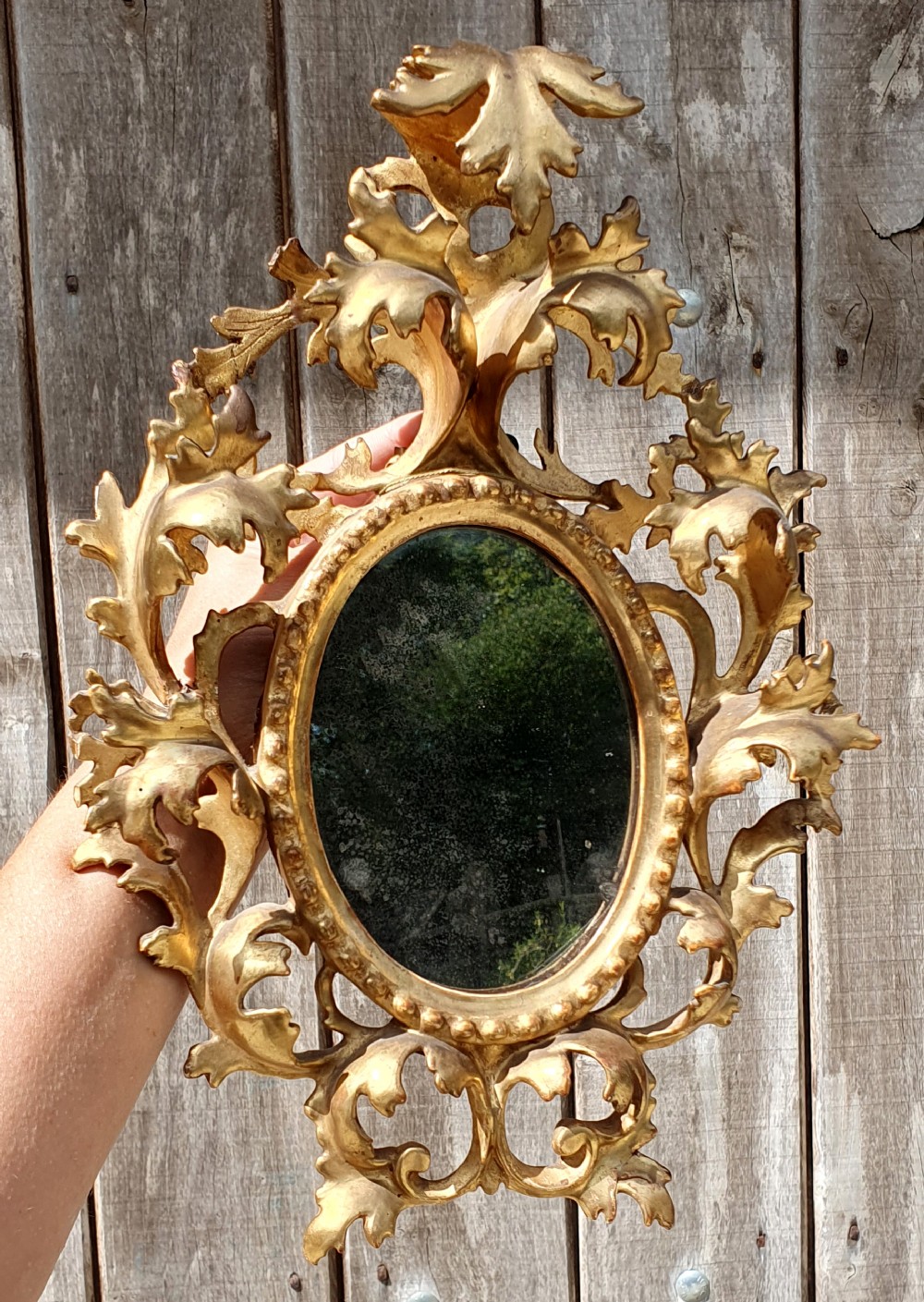 18th Century Florentine Mirror with Original Plate c. 1790