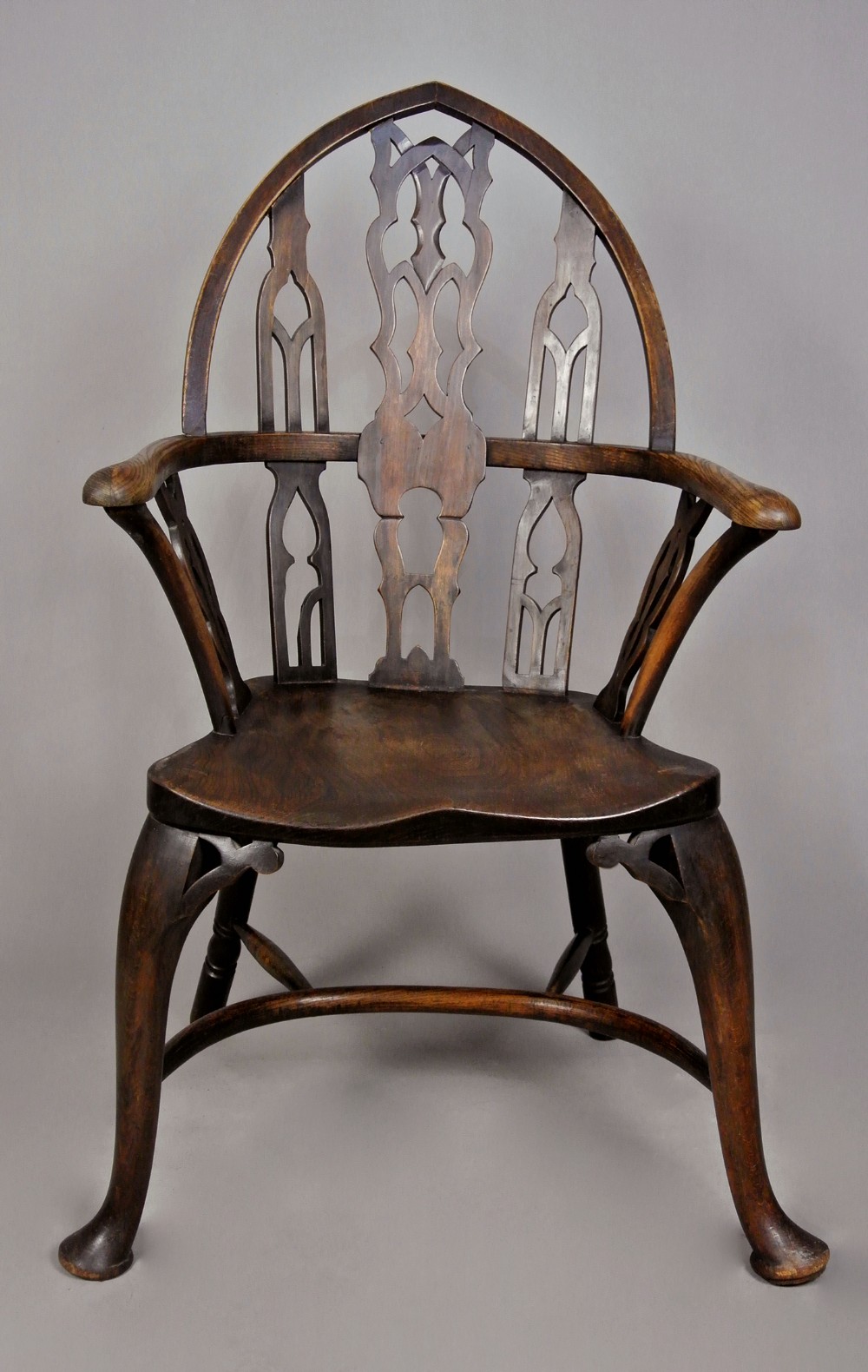 Victorian Gothic ‘Strawberry Hill’ Windsor Armchair c. 1880