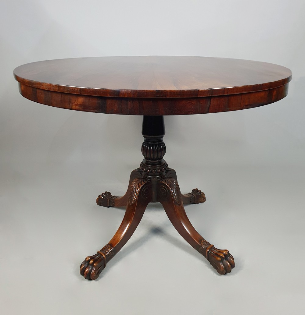 Exceptional Gillingtons of Dublin George III Rosewood Table c. 1820 View II