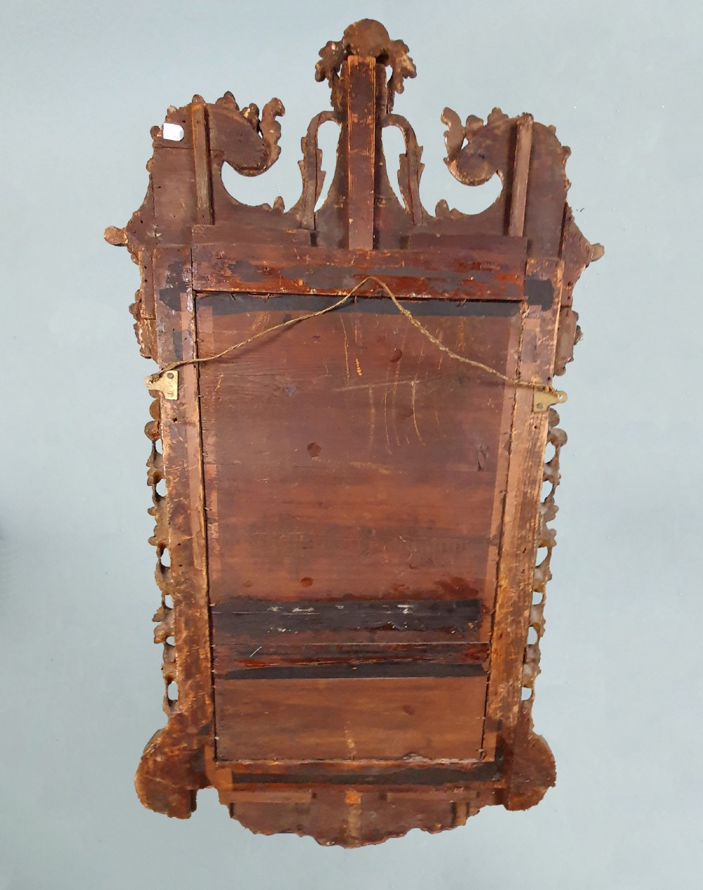 English George II Walnut and Parcel Gilt Mirror c. 1735 View V