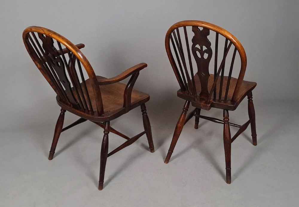 Early Set of Five Prince of Wales Windsor Chairs c. 1840 View IV