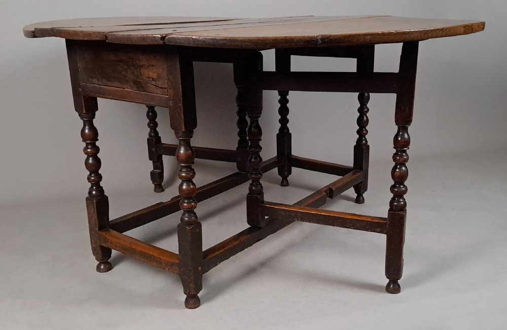 George I Drop Leaf Oak Table c. 1710 View IV