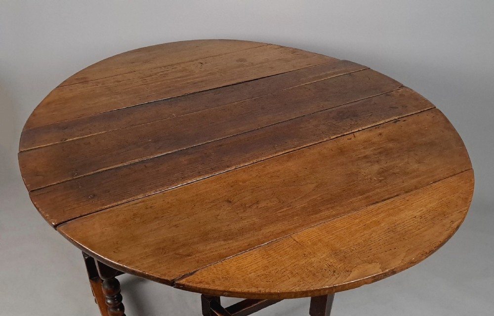 George I Drop Leaf Oak Table c. 1710 View V