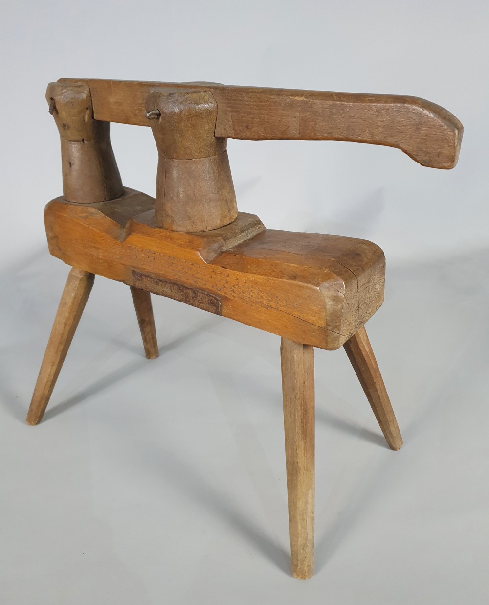 Early 18th Century Vernacular Fruitwood Fruit Press c. 1730 View IV