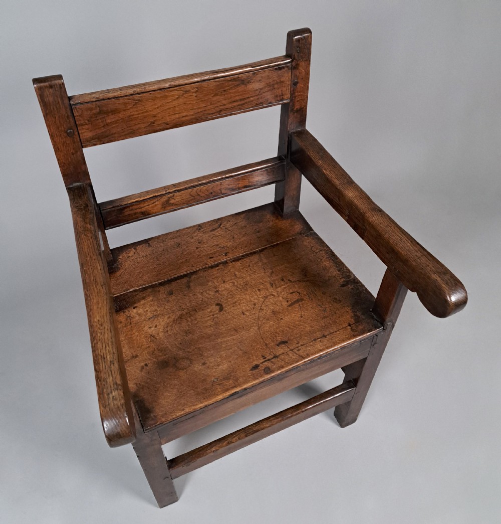 Charming 18th Century Welsh Oak Armchair with Provenance c. 1760 View IV
