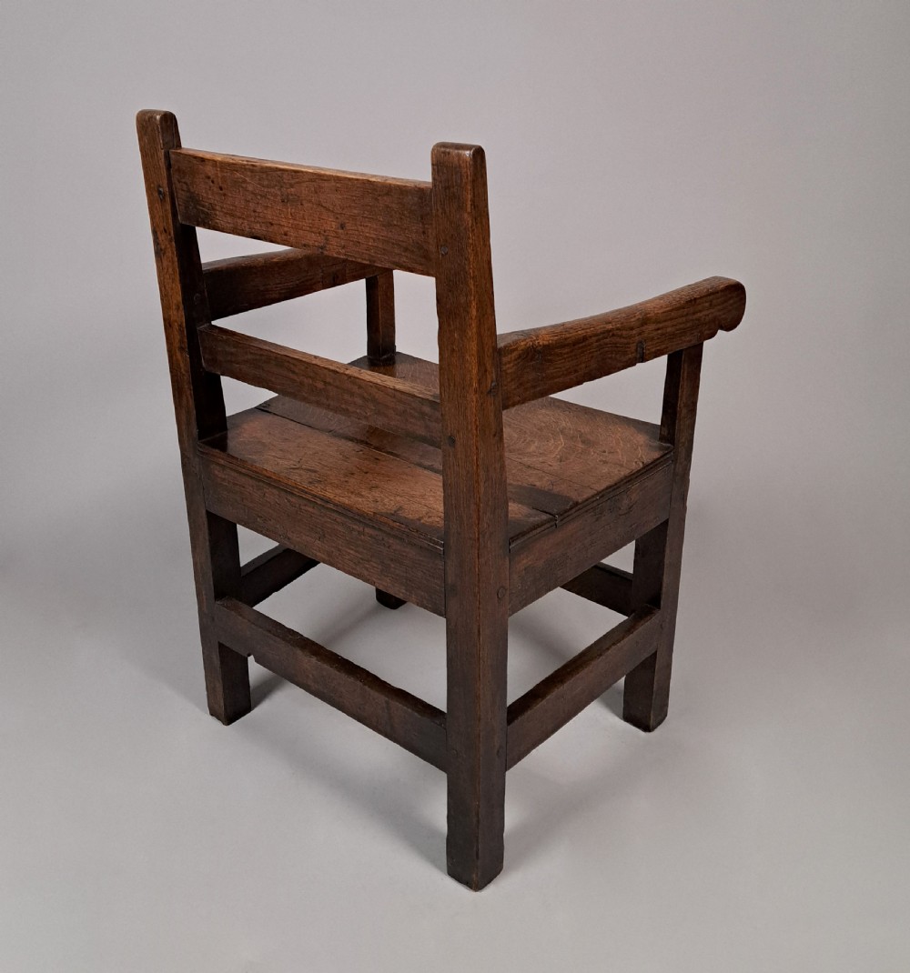 Charming 18th Century Welsh Oak Armchair with Provenance c. 1760 View V
