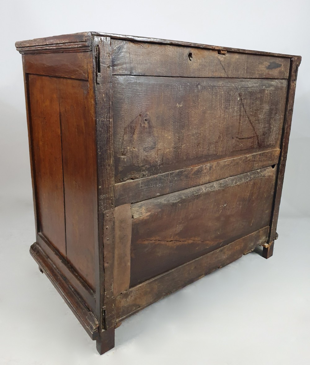 Original and Small Charles II Oak Chest of Drawers c. 1670 View V