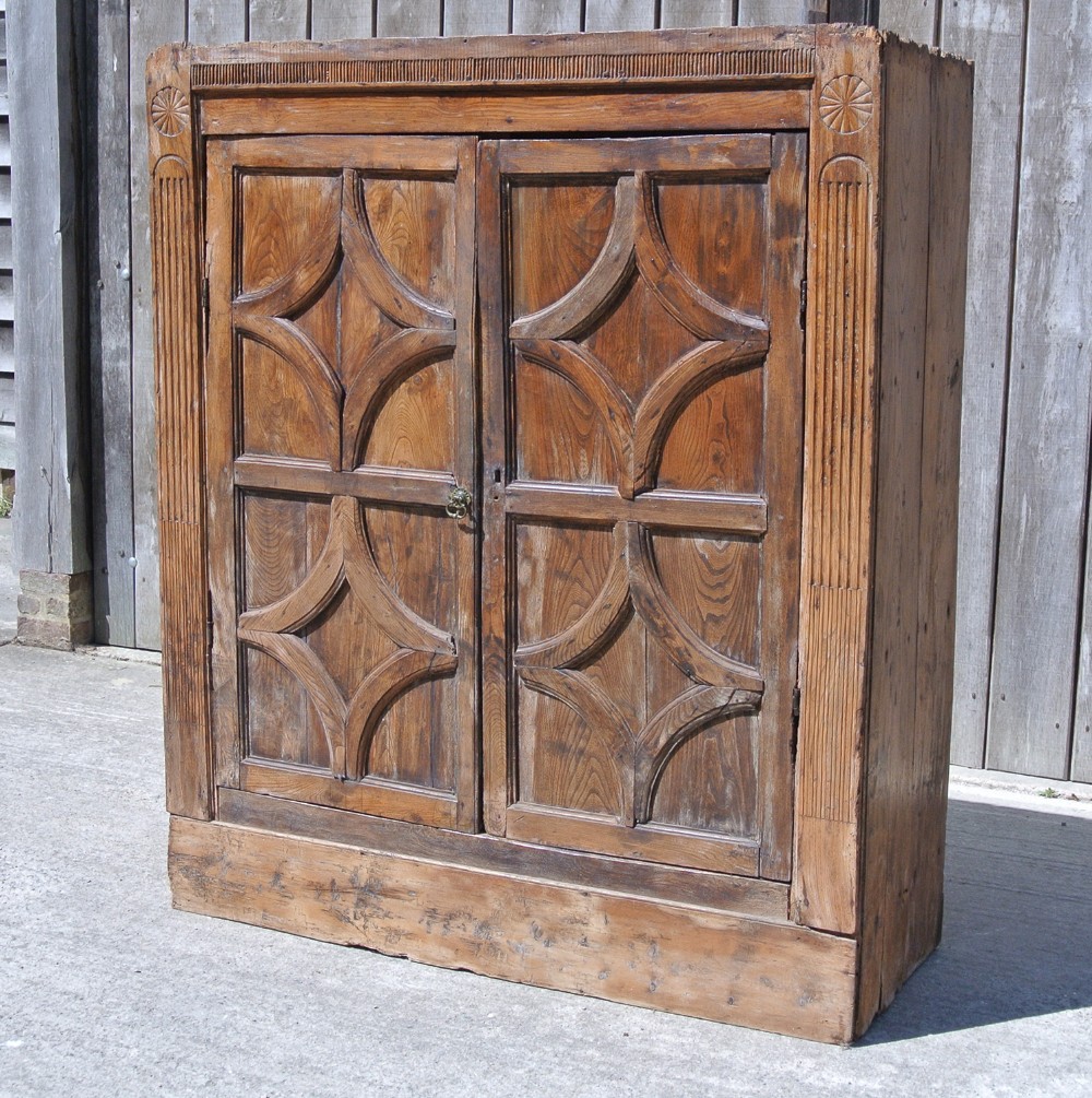 18th Century Irish Sold Elm Cupboard c. 1750