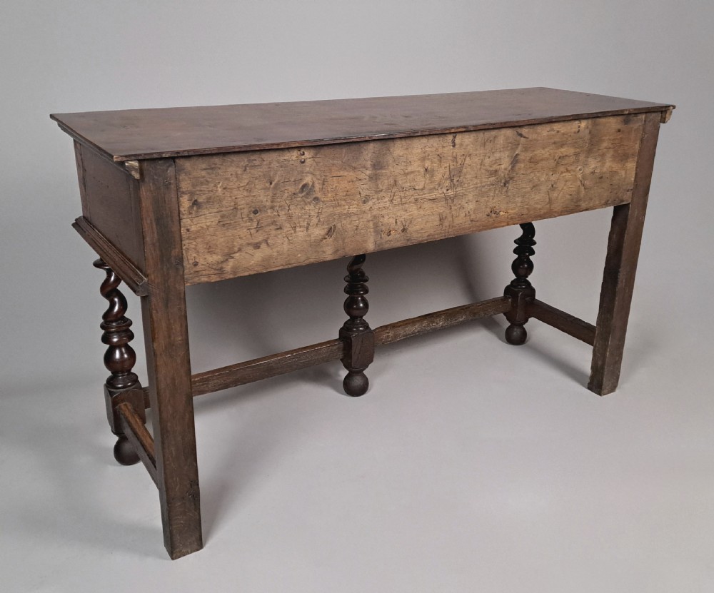 Small William and Mary Yew Wood and Oak Dresser c. 1690 View VII