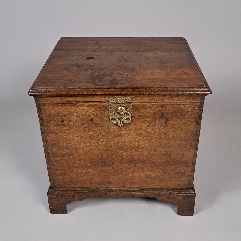 George I English Oak Box Stool c. 1725 View IV