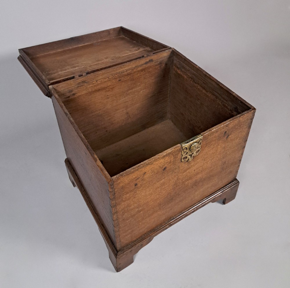 George I English Oak Box Stool c. 1725 View V