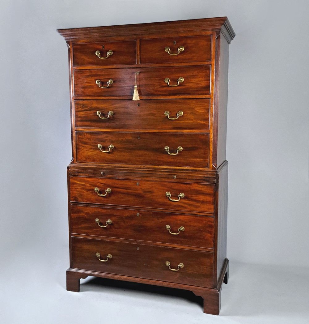 Fine George III Chest on Chest with Original Hardware c. 1800