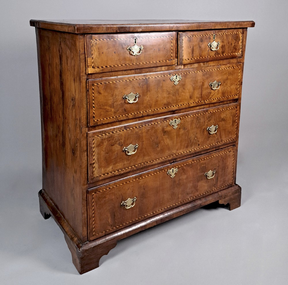 Rare George I Yew Wood Chest of Drawers c. 1720